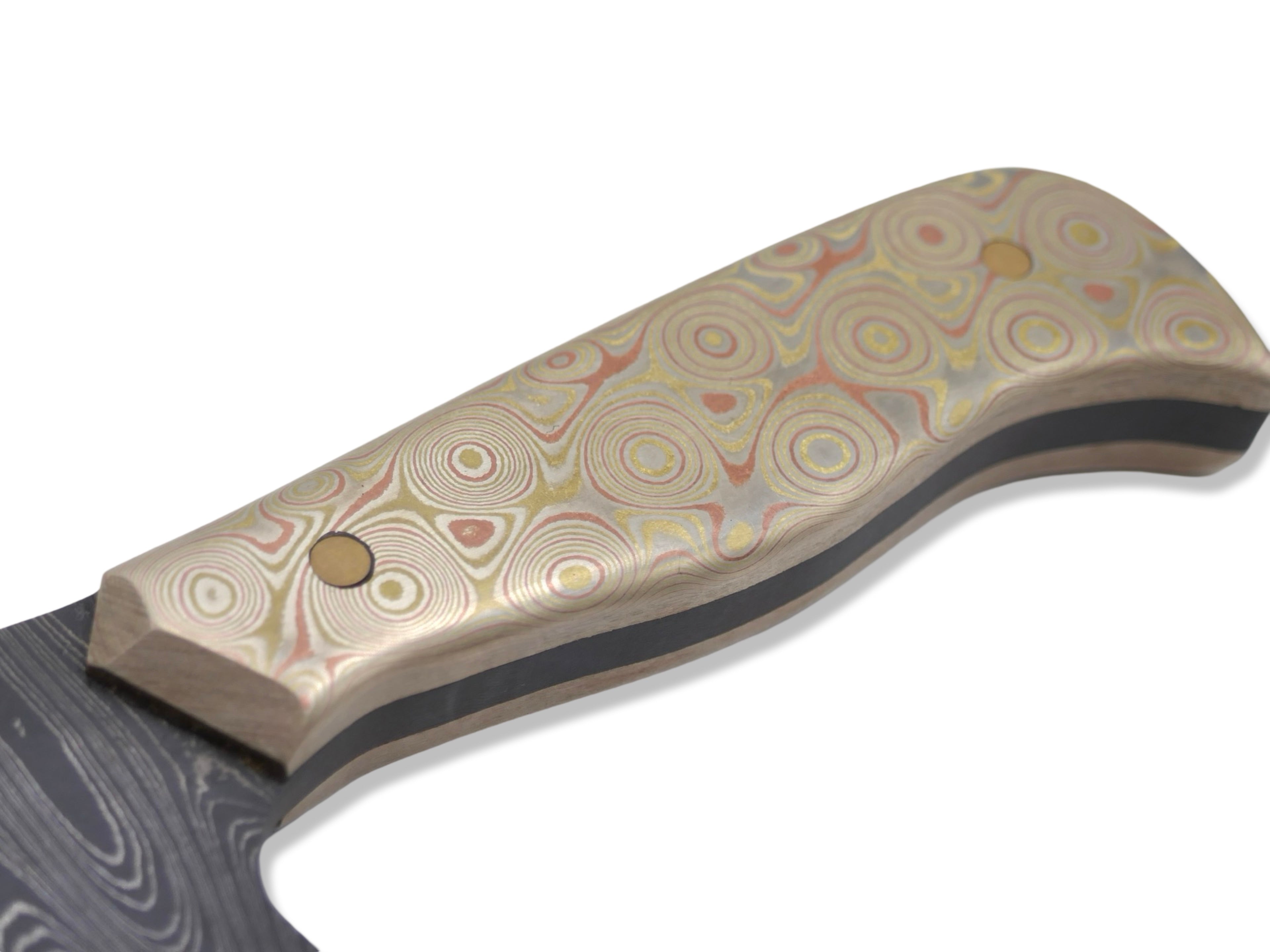 Mini Hammerhead - Vegas Forge Stainless Ladder Damascus / Mokume Handle