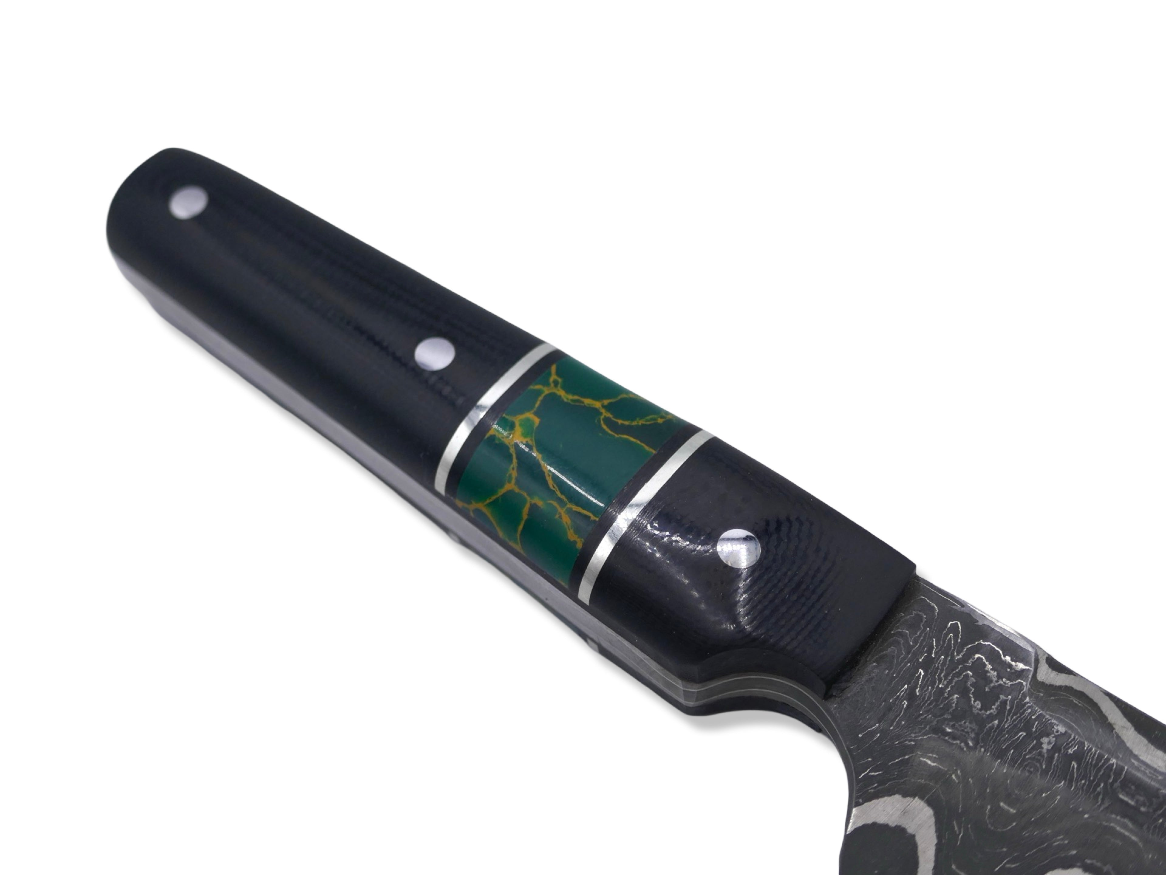 The Onyx - Tanto Vegas Forge Collab 300 Layer Shark Tooth San Mai