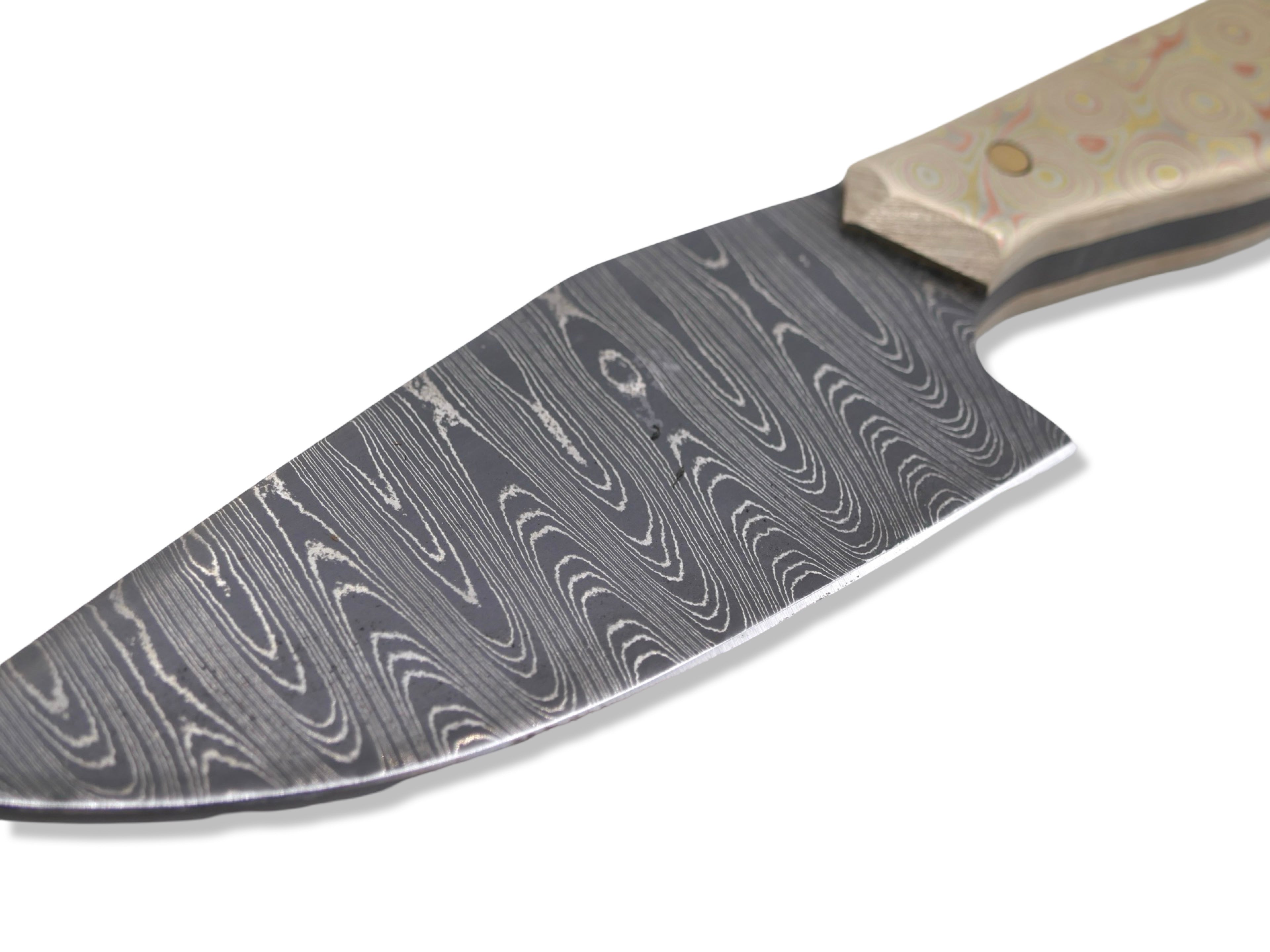 Mini Hammerhead - Vegas Forge Stainless Ladder Damascus / Mokume Handle
