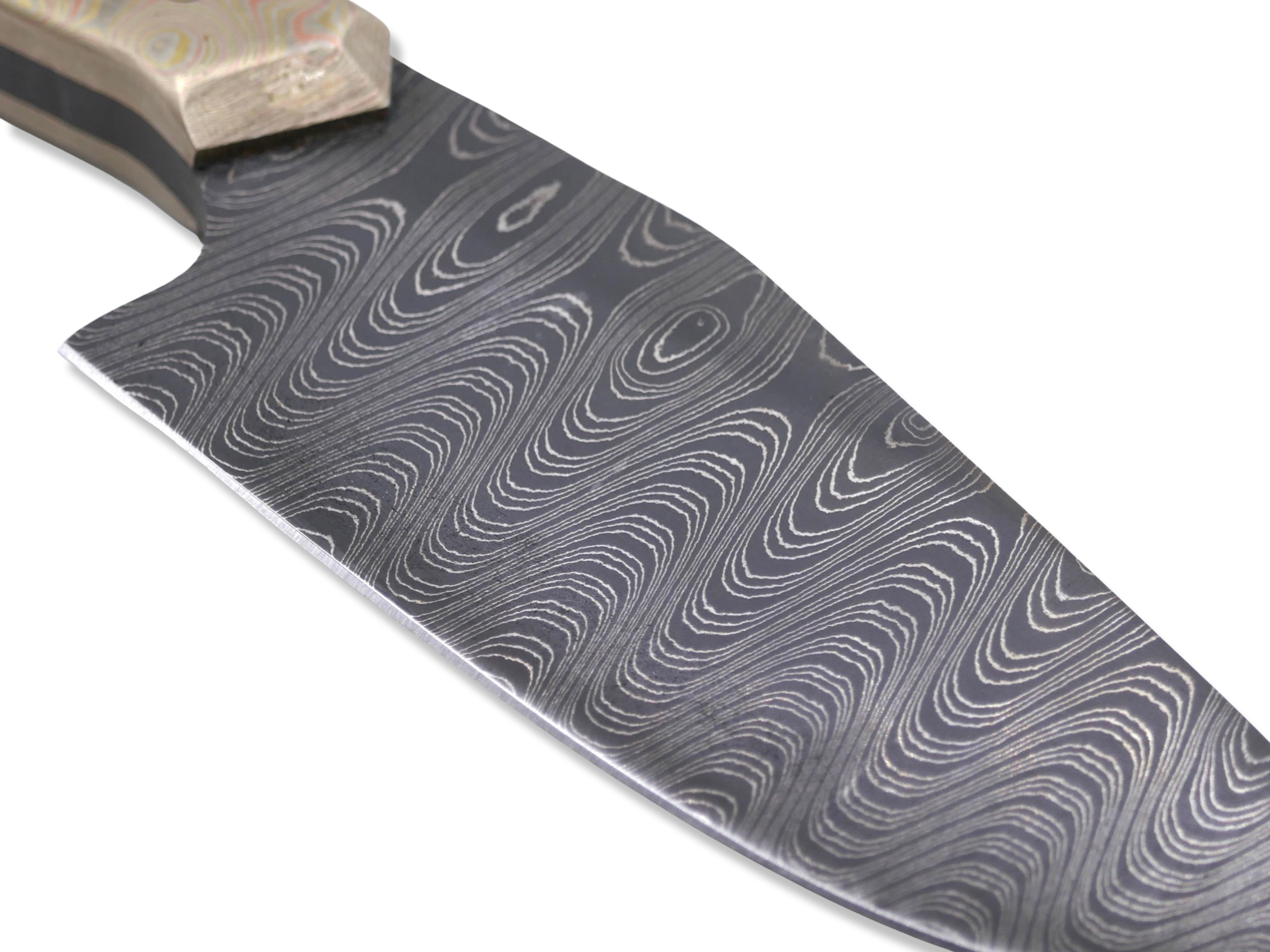 Mini Hammerhead - Vegas Forge Stainless Ladder Damascus / Mokume Handle