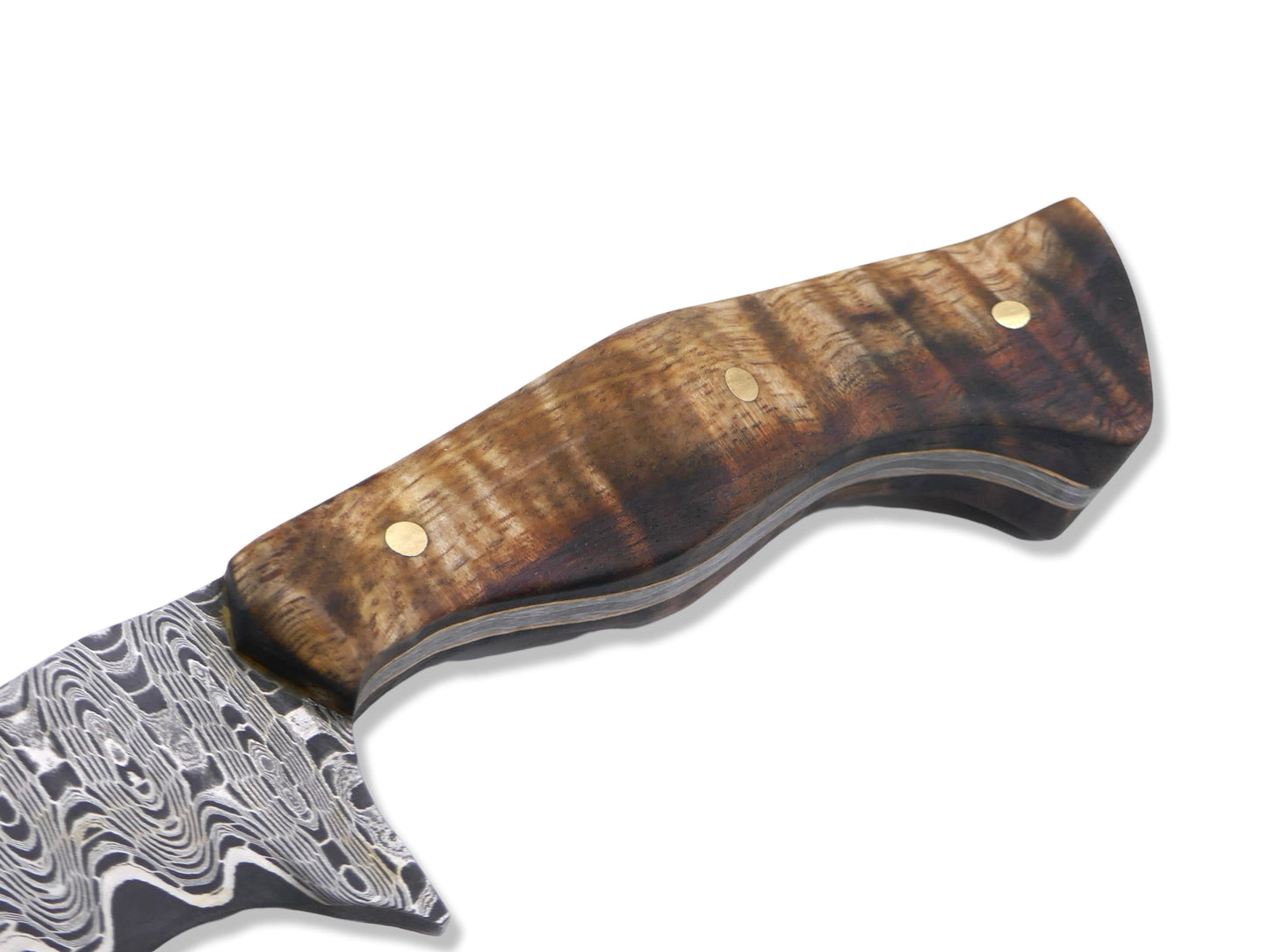 JJ Goat Custom - Vegas Forge Reptillian Damascus / Hawaiian Koa