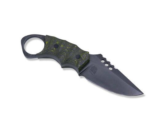 IRON WOLF Black Ops Custom 1 of 1 - Camo Carbon Toxic Moss + OD Green Liner / Carbon Fiber Pins