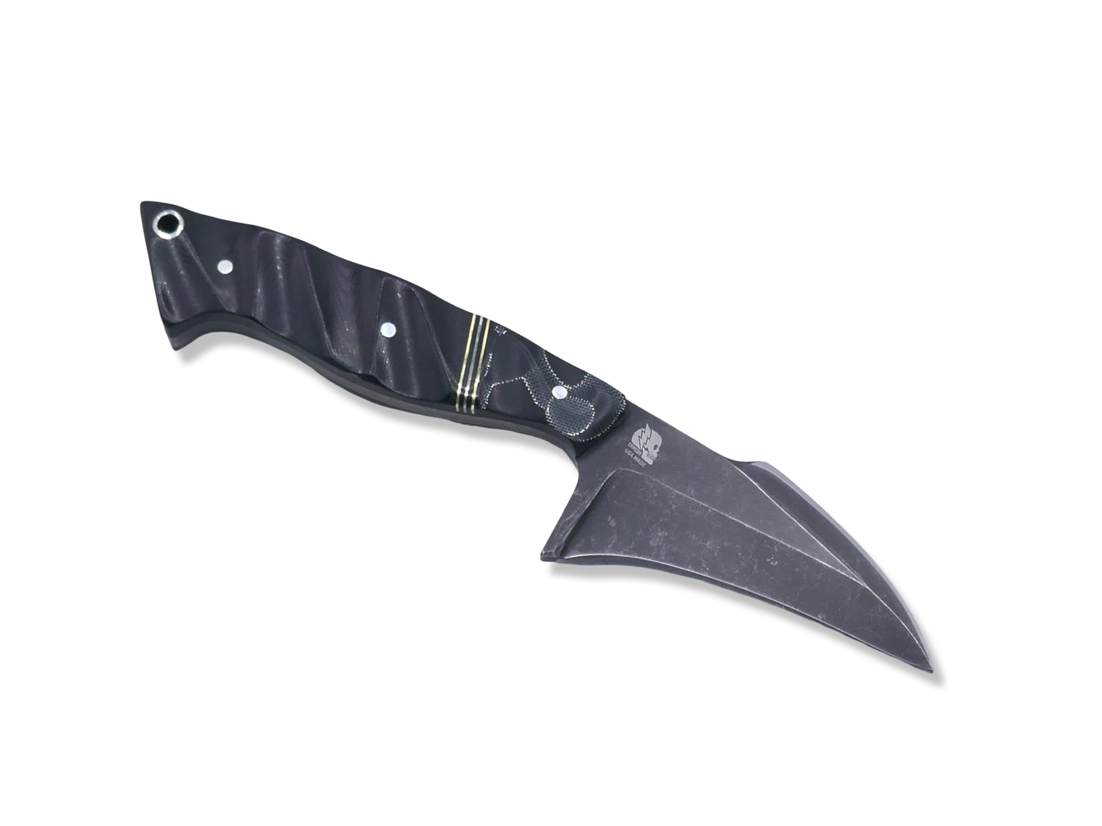 Kreaper Custom 1 of 1 -  Raffir Alume / Brass + Nickel Split / Black G-10
