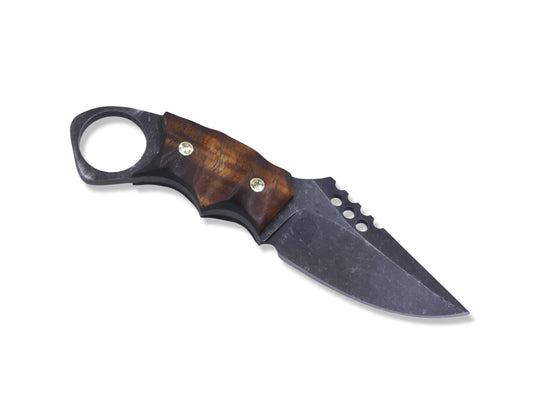 IRON WOLF Custom 1 of 1  -  Dark Stonewash / Hawaiian Koa / Mosaic Pins
